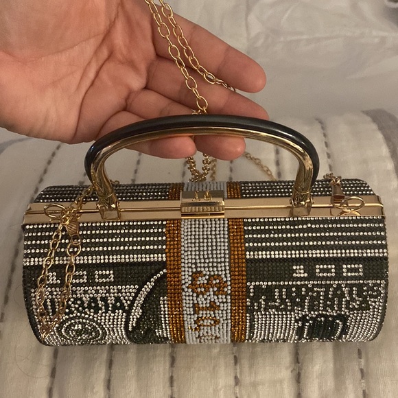 Dollar Rhinestone Clutch 💵 - Picture 2 of 4